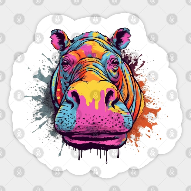 Hippo Sticker by Onceer